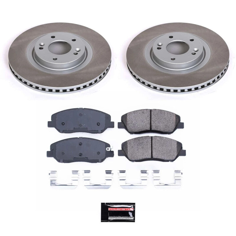 Power Stop 13-16 Hyundai Santa Fe Front Semi-Coated Rotor Kit