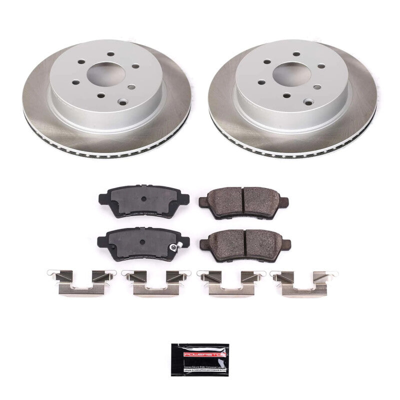 Power Stop 05-12 Nissan Pathfinder Rear Semi-Coated Rotor Kit