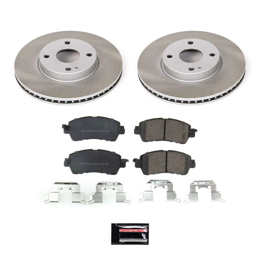 Power Stop 17-18 Toyota Yaris iA Front Semi-Coated Rotor Kit