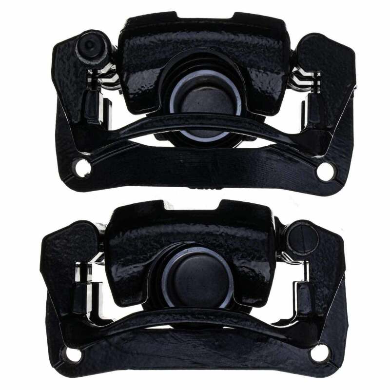 Power Stop 08-15 Toyota Sequoia Rear Black Caliper - Pair w/Bracket