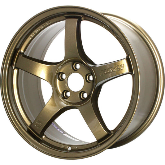 Gram Lights 57CR 18x9.5 +38 5-114.3 Almite Gold Wheel (Min Order Qty Of 20)