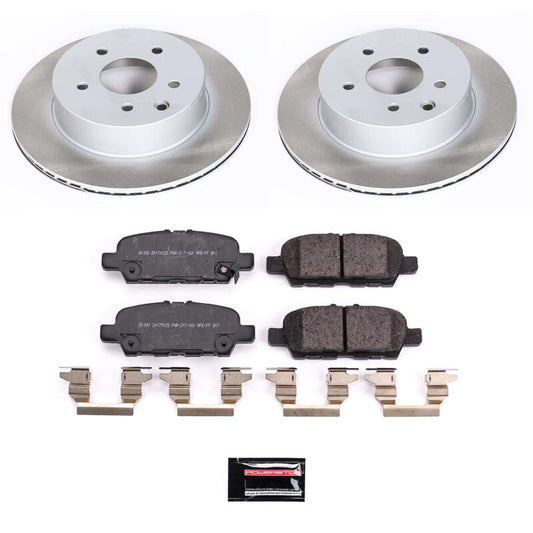 Power Stop 17-22 Nissan Rogue Sport Rear Semi-Coated Rotor Kit