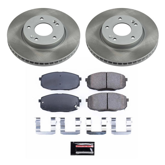 Power Stop 10-13 Kia Forte Koup Front Semi-Coated Rotor Kit