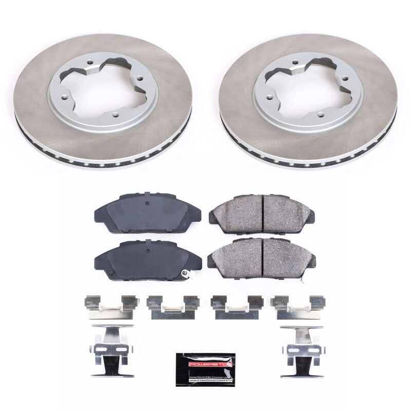 Power Stop 90-93 Honda Accord Front Semi-Coated Rotor Kit