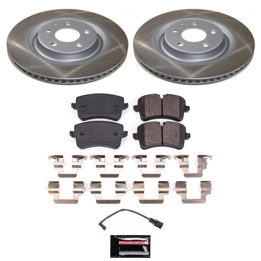 Power Stop 13-18 Audi A7 Quattro Rear Semi-Coated Rotor Kit