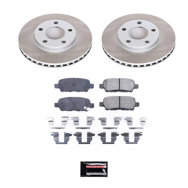 Power Stop 09-14 Nissan Maxima Rear Semi-Coated Rotor Kit