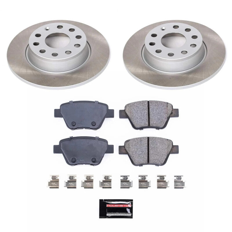 Power Stop 12-15 Volkswagen Passat Rear Semi-Coated Rotor Kit