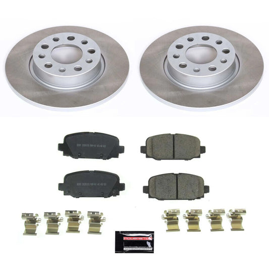 Power Stop 17-22 Jeep Compass Rear Semi-Coated Rotor Kit