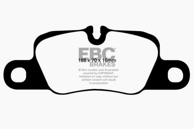 EBC 12-15 Porsche 911 (991) (Cast Iron Rotor only) 3.8 Carrera S Yellowstuff Rear Brake Pads