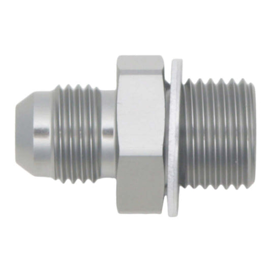 DeatschWerks 6AN Male Flare to M16 X 1.5 Male Metric Adapter (Incl. Crush Washer) - Titanium