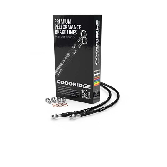 Goodridge 06-17 Harley-Davidson FXDB Clear Front Brake Line w/Black Fitting