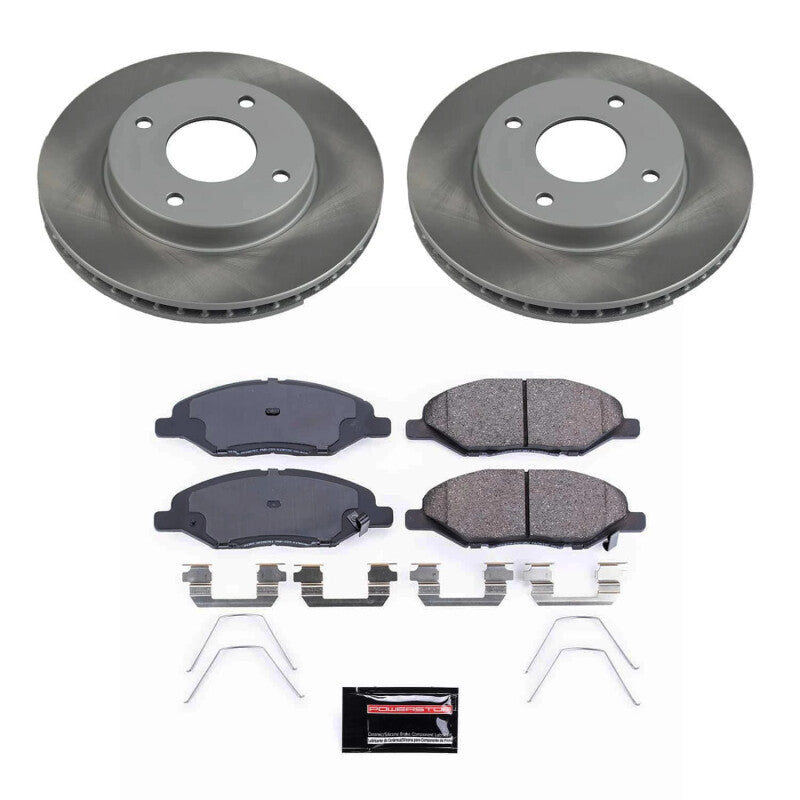 Power Stop 09-11 Nissan Versa Front Semi-Coated Rotor Kit