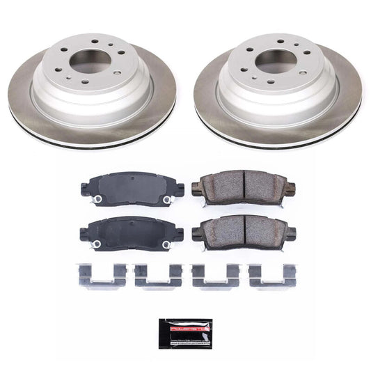 Power Stop 05-09 Saab 9-7x Rear Semi-Coated Rotor Kit