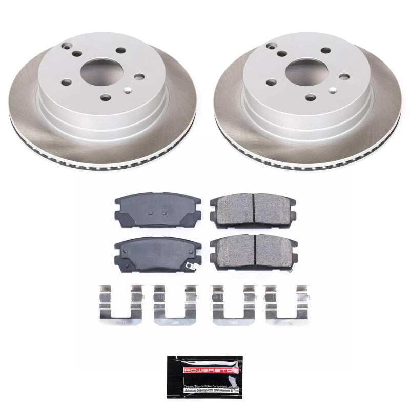 Power Stop 10-17 GMC Terrain Rear Semi-Coated Rotor Kit