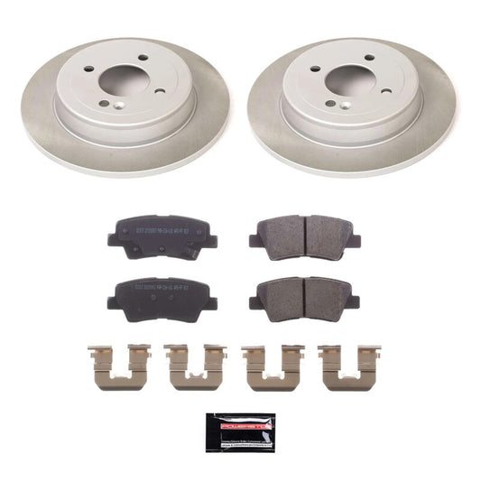 Power Stop 12-18 Kia Rio Rear Semi-Coated Rotor Kit