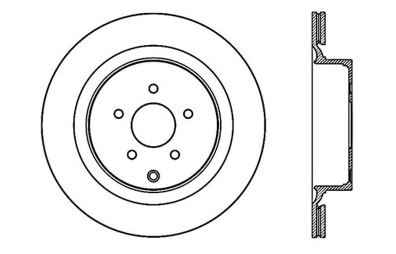 StopTech 09 Infiniti FX50 SportStop Slotted & Drilled Rear Right Rotor