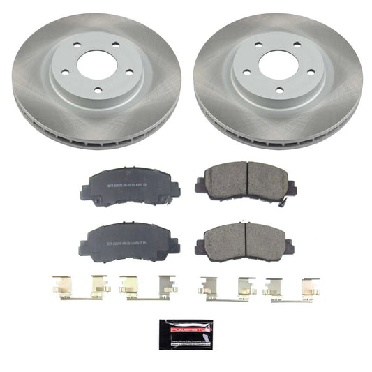 Power Stop 18-20 Mitsubishi Eclipse Cross Front Semi-Coated Rotor Kit