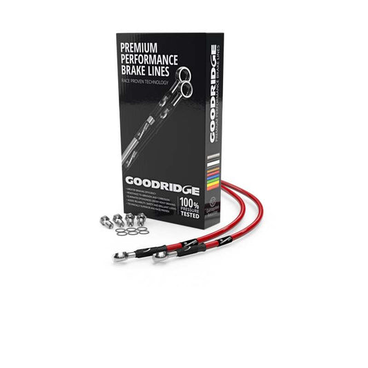 Goodridge Yamaha Aerox 50 Scooter Red Front SS Brake Lines