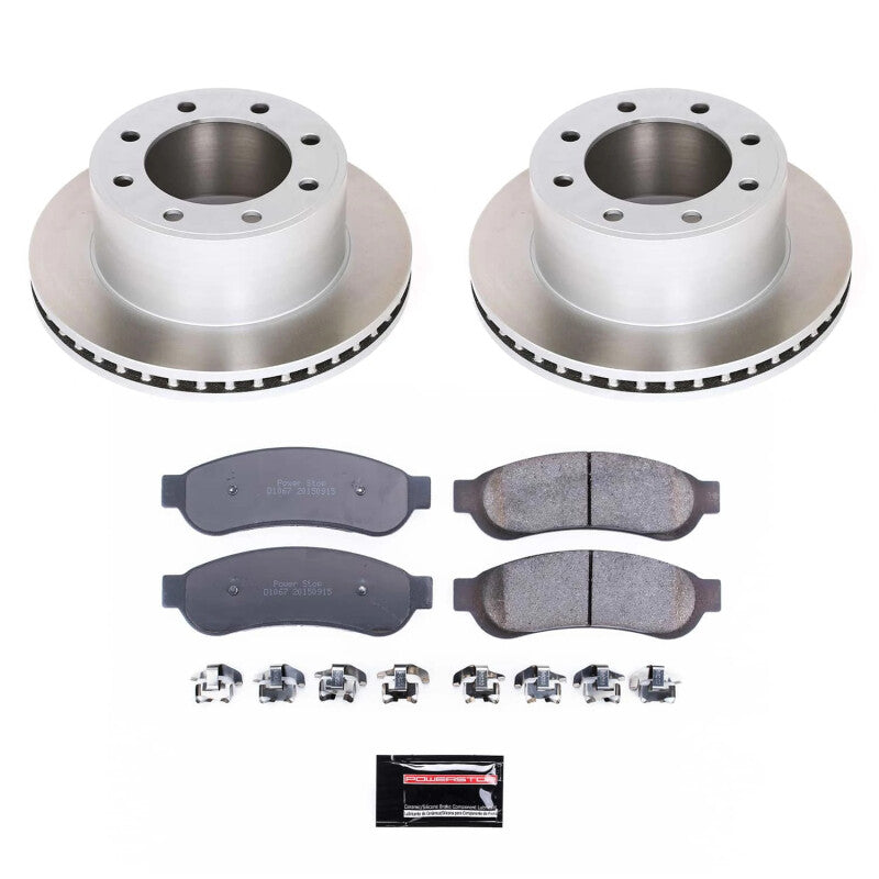 Power Stop 07-10 Ford F-350 Super Duty Rear Semi-Coated Rotor Kit