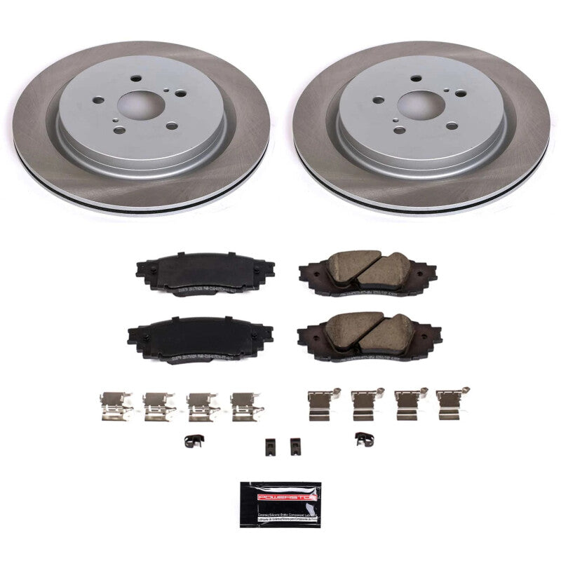 Power Stop 18-22 Lexus RX450hL Rear Semi-Coated Rotor Kit