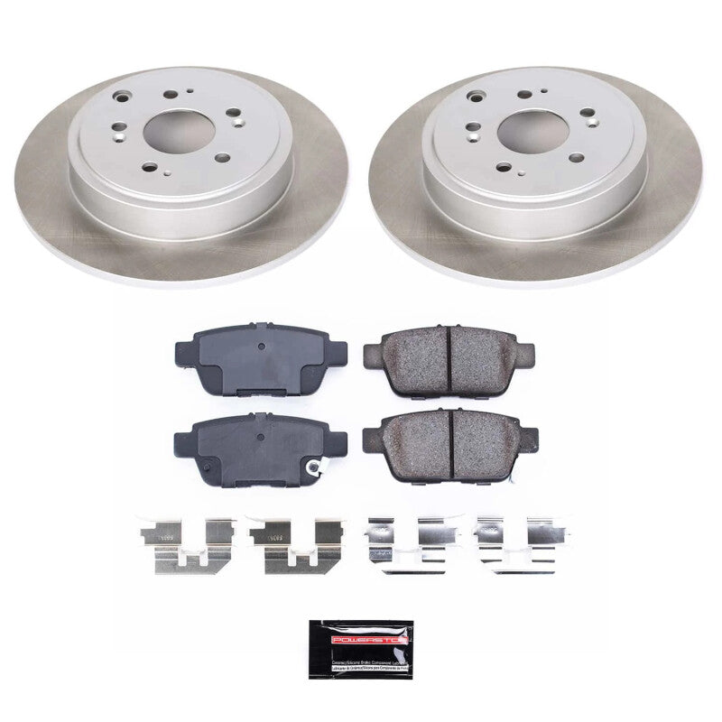 Power Stop 06-14 Honda Ridgeline Rear Semi-Coated Rotor Kit