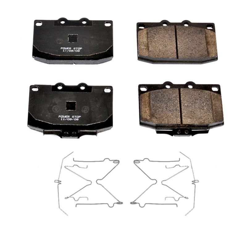 Power Stop 86-91 Mazda RX-7 Front Z17 Evolution Ceramic Brake Pads w/Hardware