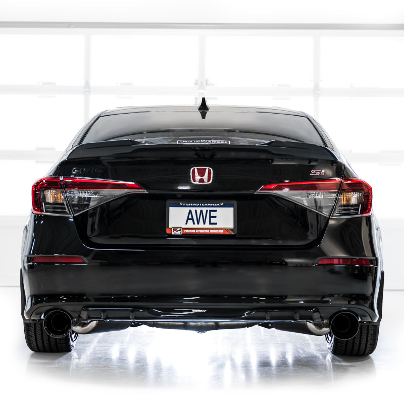 AWE Tuning 22+ Honda Civic Si/Acura Integra Track Edition Catback Exhaust - Dual Diamond Black Tips