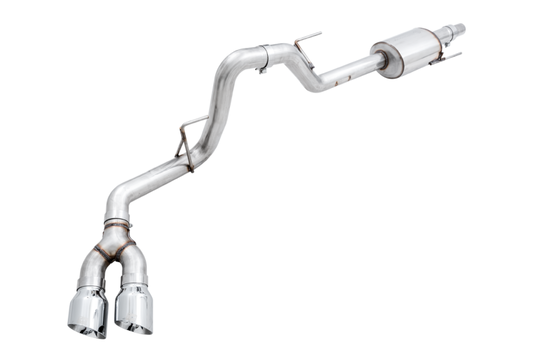 AWE Tuning 2015+ Ford F-150 0FG Single Exit Performance Exhaust System w/4.5in Chrome Silver Tips