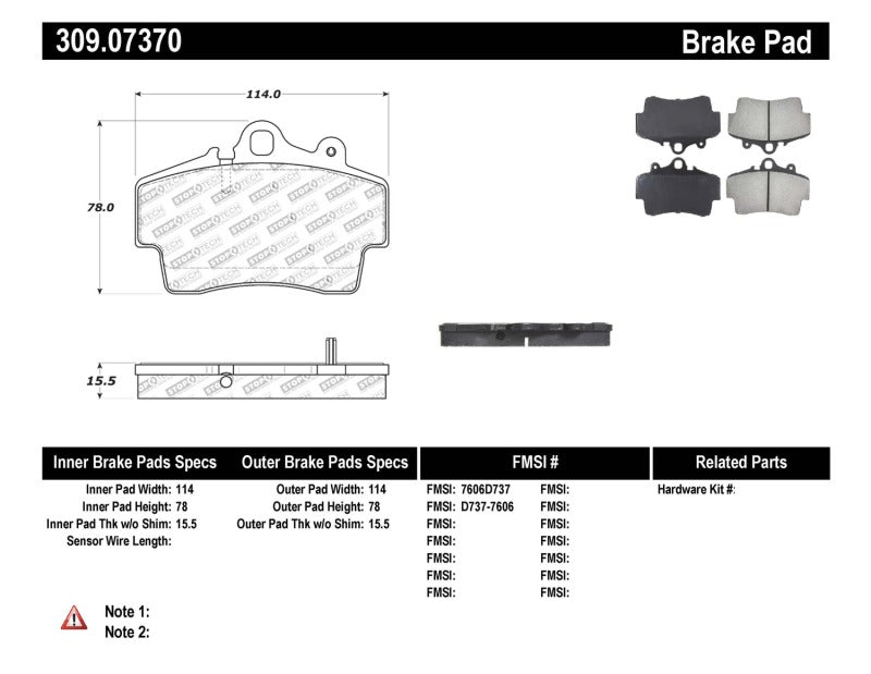 StopTech Performance Brake Pads