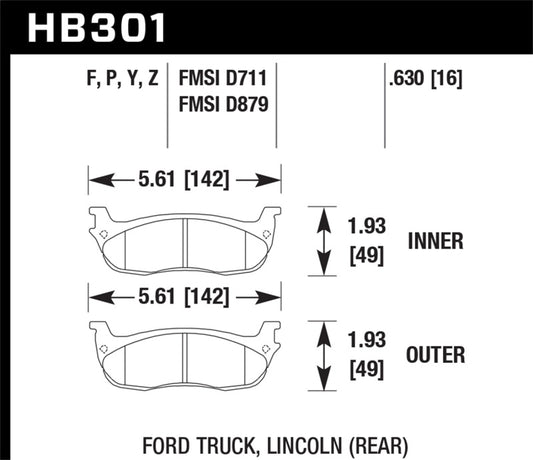 Hawk Performance Ceramic Street Brake Pads