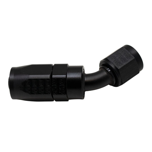 DeatschWerks 6AN Female Swivel 45-Degree Hose End CPE - Anodized Matte Black