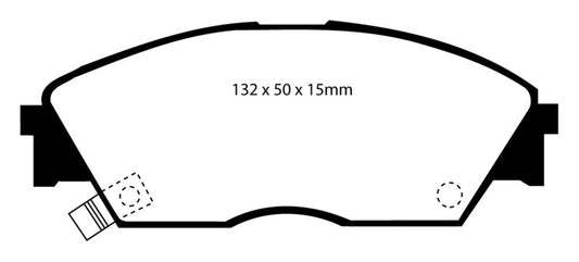 EBC 90-92 Honda Civic CRX 1.6 Si Redstuff Front Brake Pads