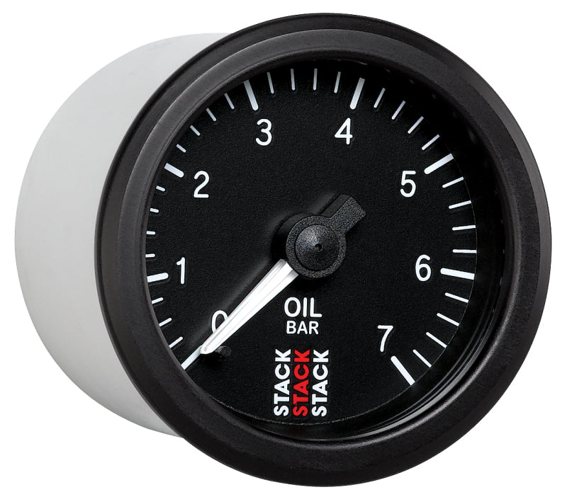 Autometer Stack Instruments 52mm 0-7 BAR M10 (M) Mechanical Oil Pressure Gauge - Black