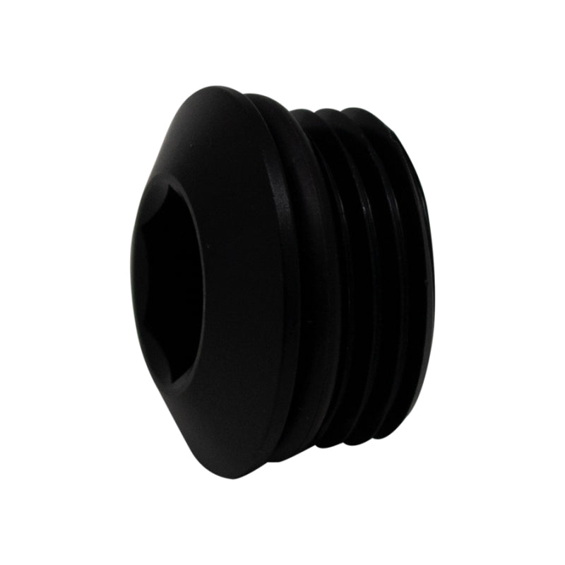 DeatschWerks 10AN ORB Male Plug Low Profile Internal Allen/Hex (Incl O-Ring) - Anodized Matte Black