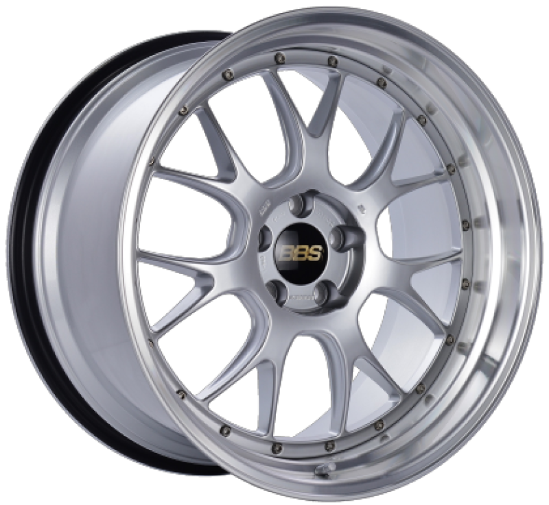 BBS LM-R 19x9.5 5x120 ET35 Diamond Silver Center Diamond Cut Lip Wheel -82mm PFS/Clip Required