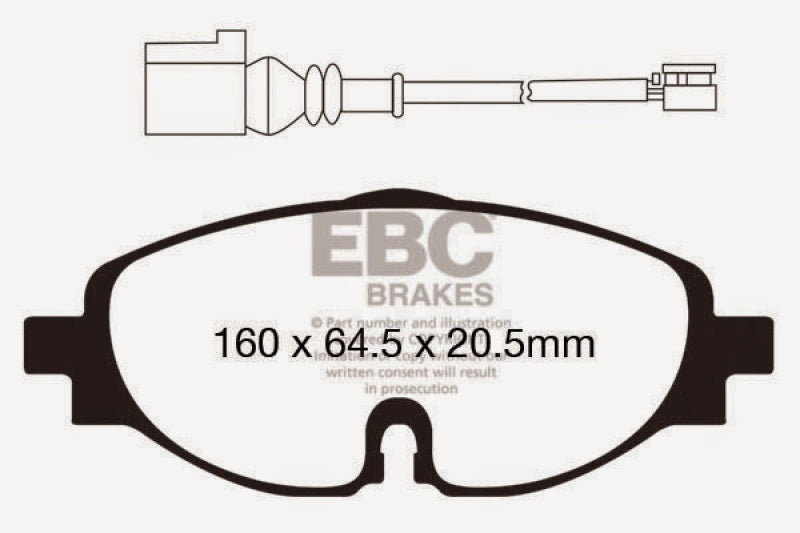 EBC 15-19 Volkswagen GTI (Mk7) Redstuff Front Brake Pads