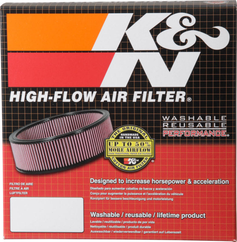 K&N 2-5/8in Flange 7in Diameter 3in Height Round Air Filter Assembly w/ Vent