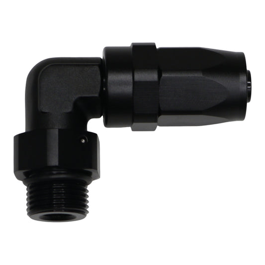 DeatschWerks 8AN ORB Female Swivel 90-Degree Hose End CPE - Anodized Matte Black