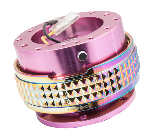 NRG Quick Release Kit - Pyramid Edition - Pink Body / Neochrome Pyramid Ring