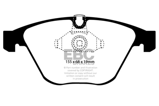 EBC 11-12 BMW 1M Coupe 3.0 Twin Turbo Greenstuff Front Brake Pads