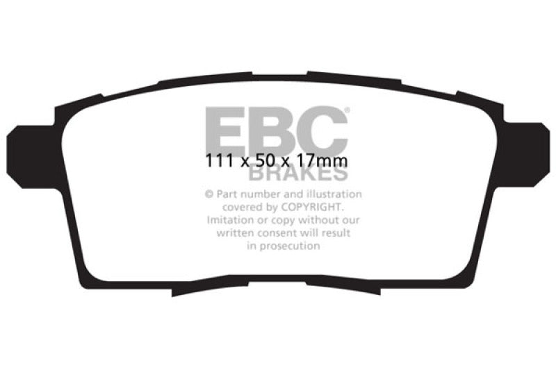 EBC 06-08 Ford Edge 3.5 2WD Greenstuff Rear Brake Pads