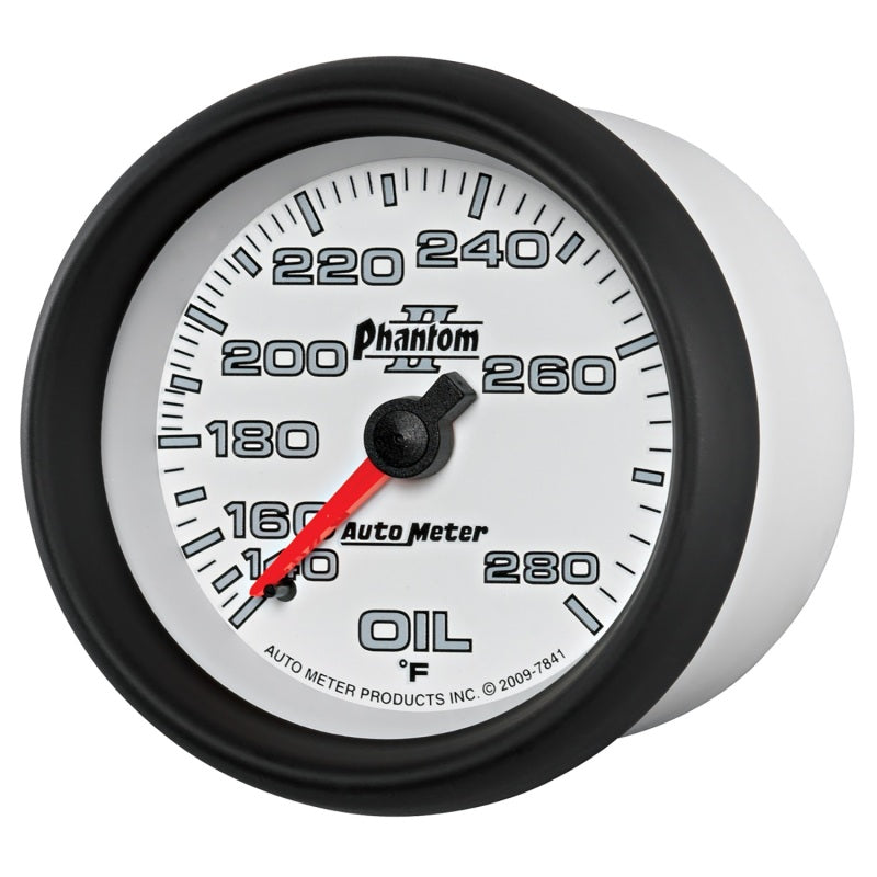 AutoMeter Gauge Oil Temp 2-5/8in. 140-280 Deg. F Mechanical Phantom II