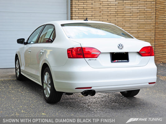 AWE Tuning MK6 Jetta TDI Touring Edition Exhaust - Diamond Black Tips