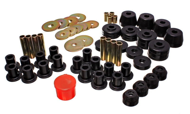 Energy Suspension 72-85 Dodge/Plymouth 1/2 & 3/4 Ton S/C Pickup Black Hyper-Flex Master Bushing Set