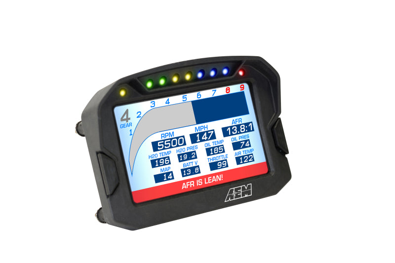 AEM CD-5LG Carbon Logging Digital Dash Display w/ Internal 10Hz GPS & Antenna