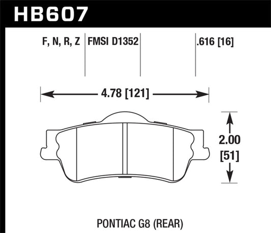 Hawk 13-15 Chevy Caprice Street 5.0 Rear Brake Pads