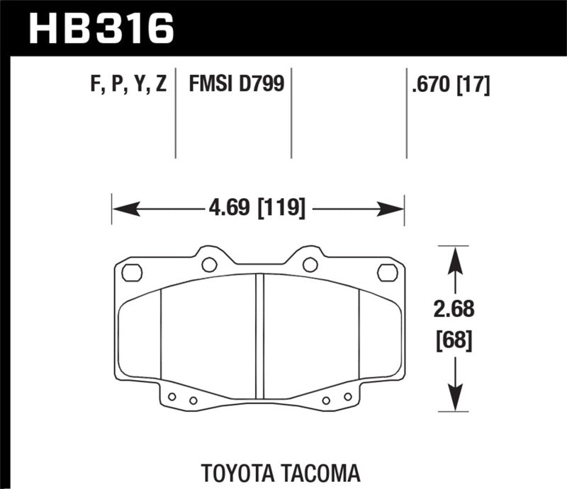 Hawk Performance Ceramic Street Brake Pads