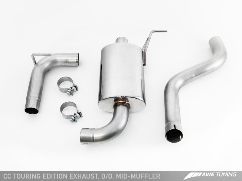 AWE Tuning VW CC Touring Edition Exhaust Dual Outlet - Chrome Silver Tips