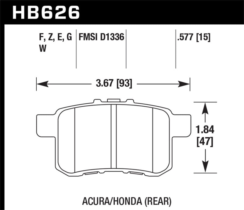 Hawk Performance Ceramic Street Brake Pads