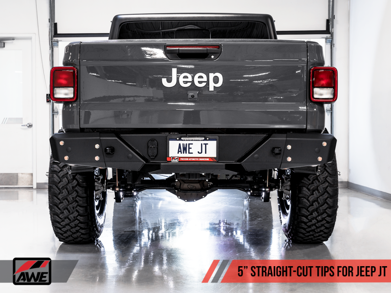 AWE Tuning 2020+ Jeep Gladiator 3.6L Trail-to-Tread (Dual Exhaust) Conversion Kit w/Diamond Blk Tips